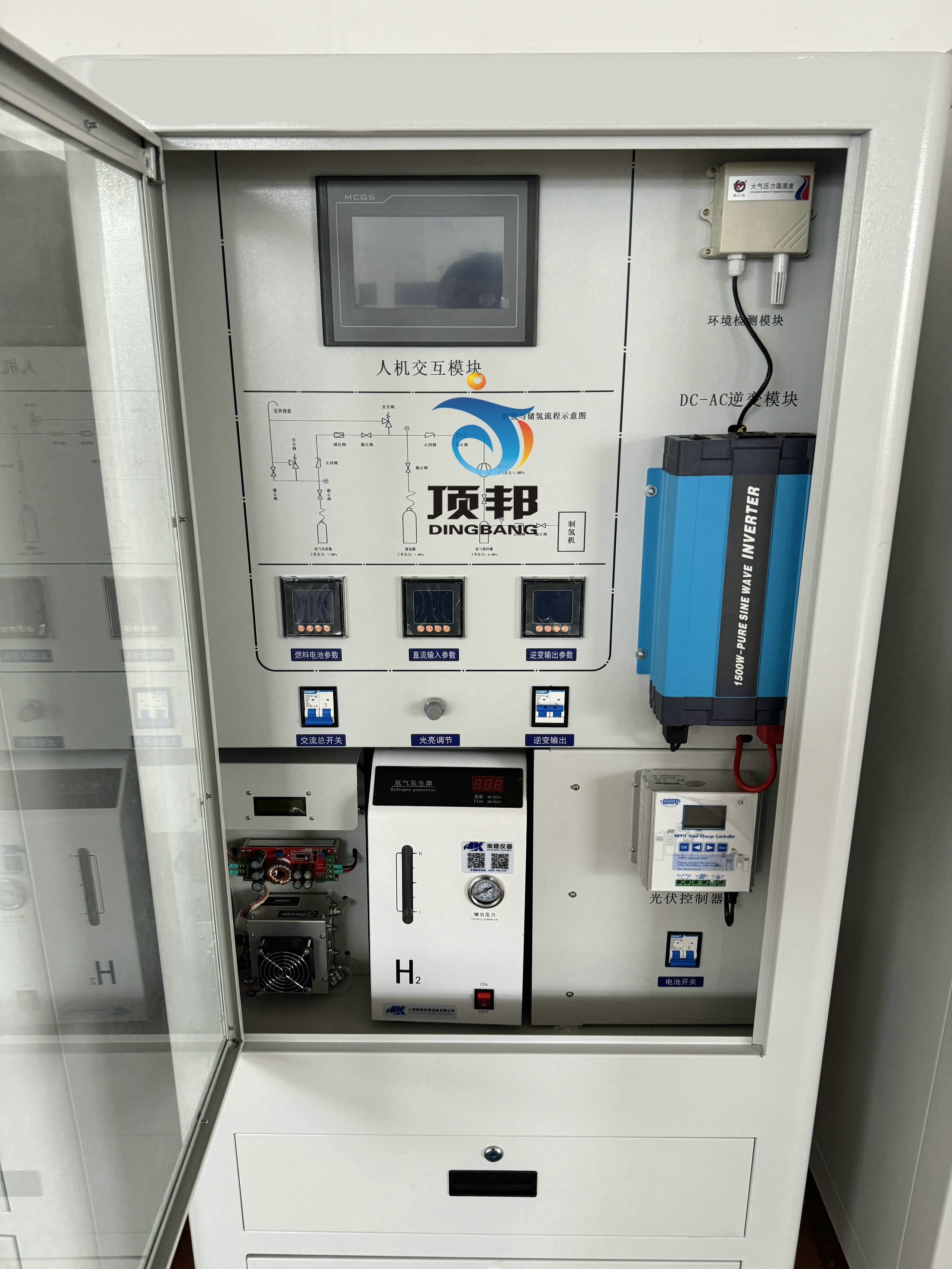 制儲氫及氫氧燃料電池發(fā)電創(chuàng)新實訓(xùn)系統(tǒng)